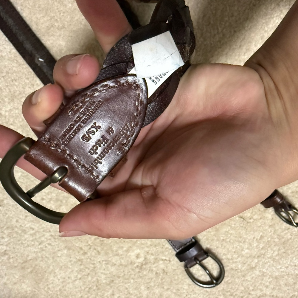 Vintage Abercrombie & Fitch Braided Leather Belts - Picture 2 of 5